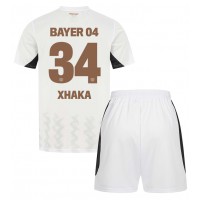 Bayer Leverkusen Granit Xhaka #34 Udebanesæt Børn 2024-25 Kortærmet (+ Korte bukser)